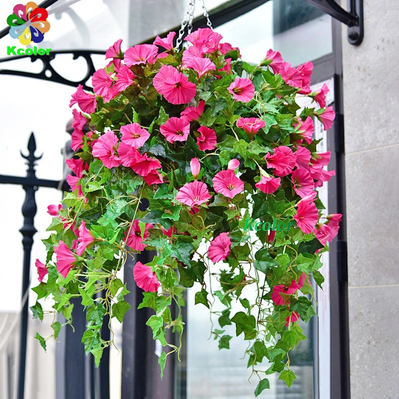 62cm Plastic Morning Glory Flower Cheap Artificial Flower Arrangements for Home Decoration