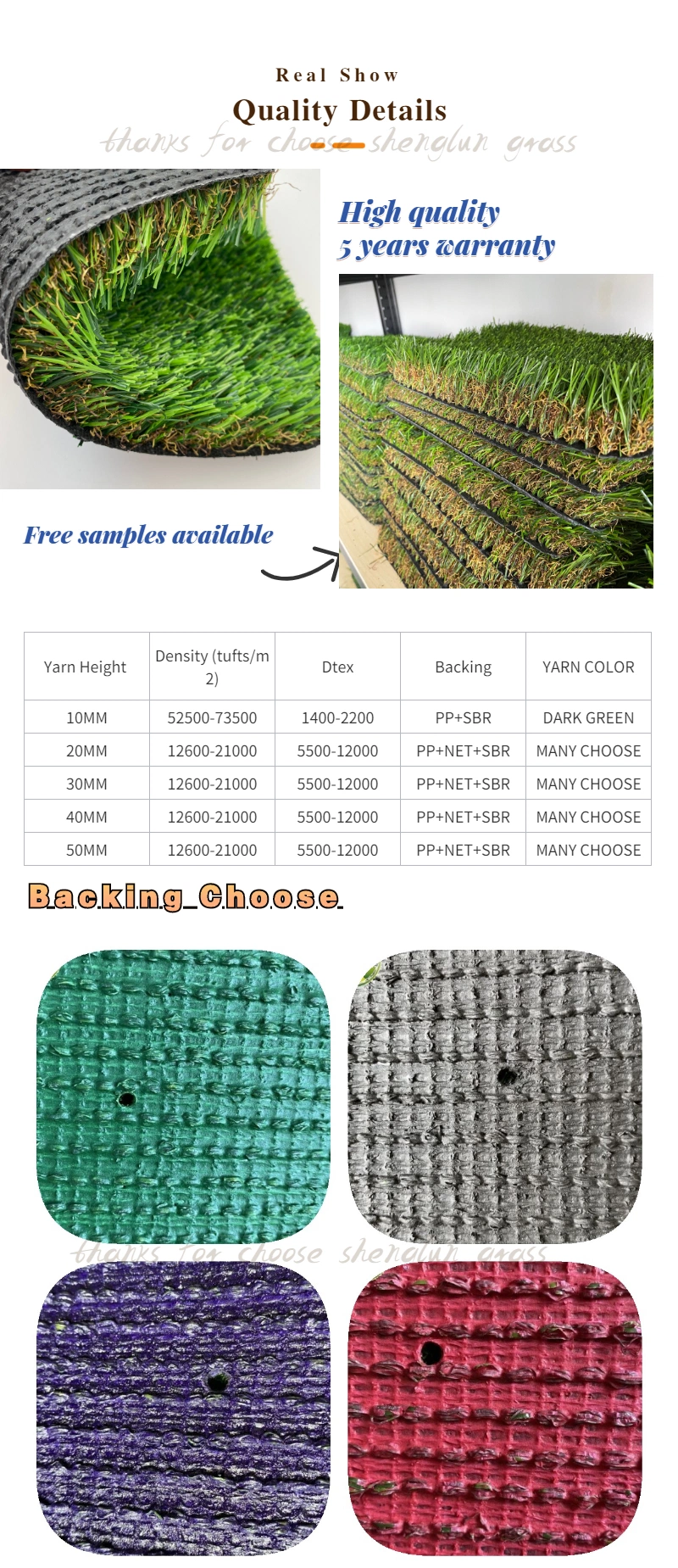 Best Selling 10mm Simulation Plants Artificial Grass Lawn Turf